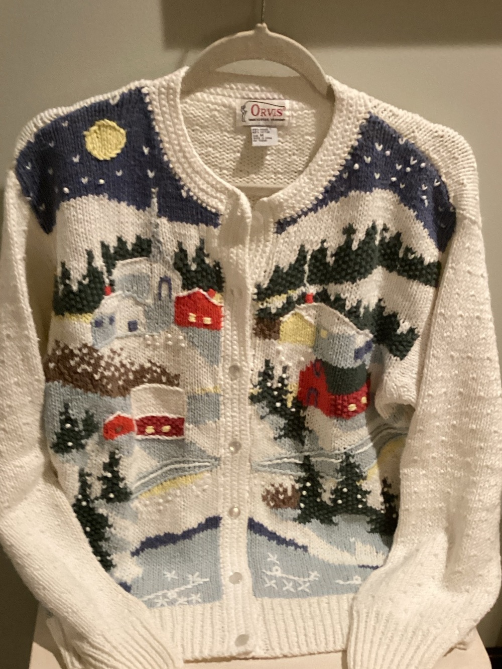 Vintage Orvis Holiday Cardigan